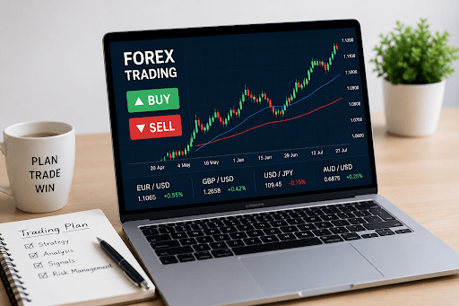 Beginner-friendly forex trading signals guide explaining buy and sell signals